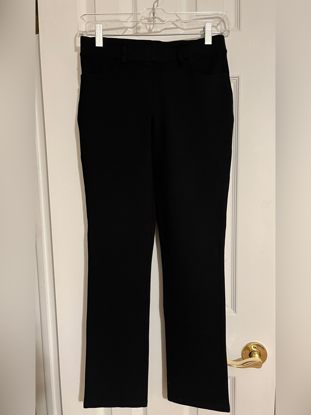NWT Quince Ultra-Stretch Ponte Straight Leg Black 4-Pocket Pant ~ XS / US 2